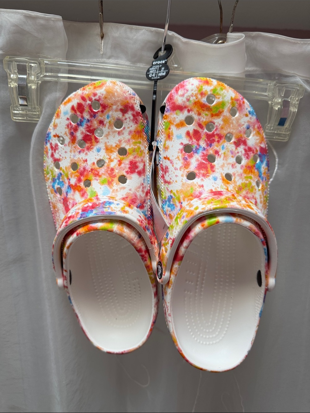Adult Tie Dye Crocs, Men’s Size 9/Women’s Size 11 (NWT)